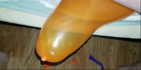 chubby guy balloon bursting