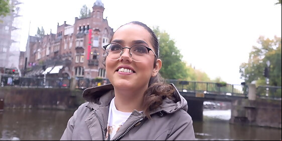 german scout tiny natural nerd girl pickup and rough fuck at street casting